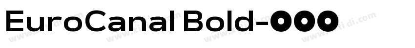 EuroCanal Bold字体转换